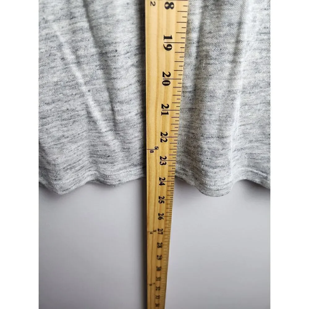 Sundance Rowan Flutter Side Blouse Linen Sz S pocket heathered gray beach boho - Picture 8 of 9